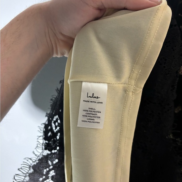 Lulus Keep It Social Black Lace Bodycon Mini Dress Size Medium - Picture 7 of 7